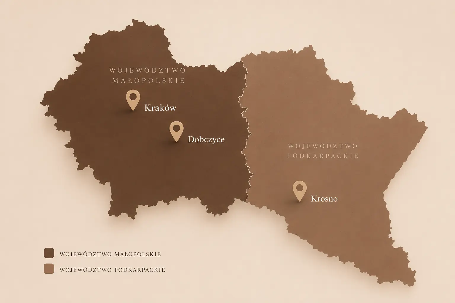 Obszar realizacji — województwo małopolskie i podkarpackie